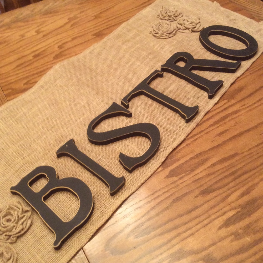 Bistro Letters w/Distressed Edges